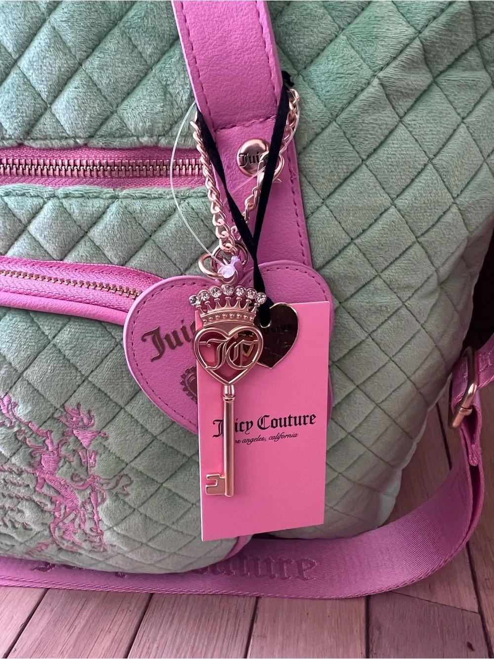 Juicy Couture Tale Weekender Tote Bag - Retro Green NWT